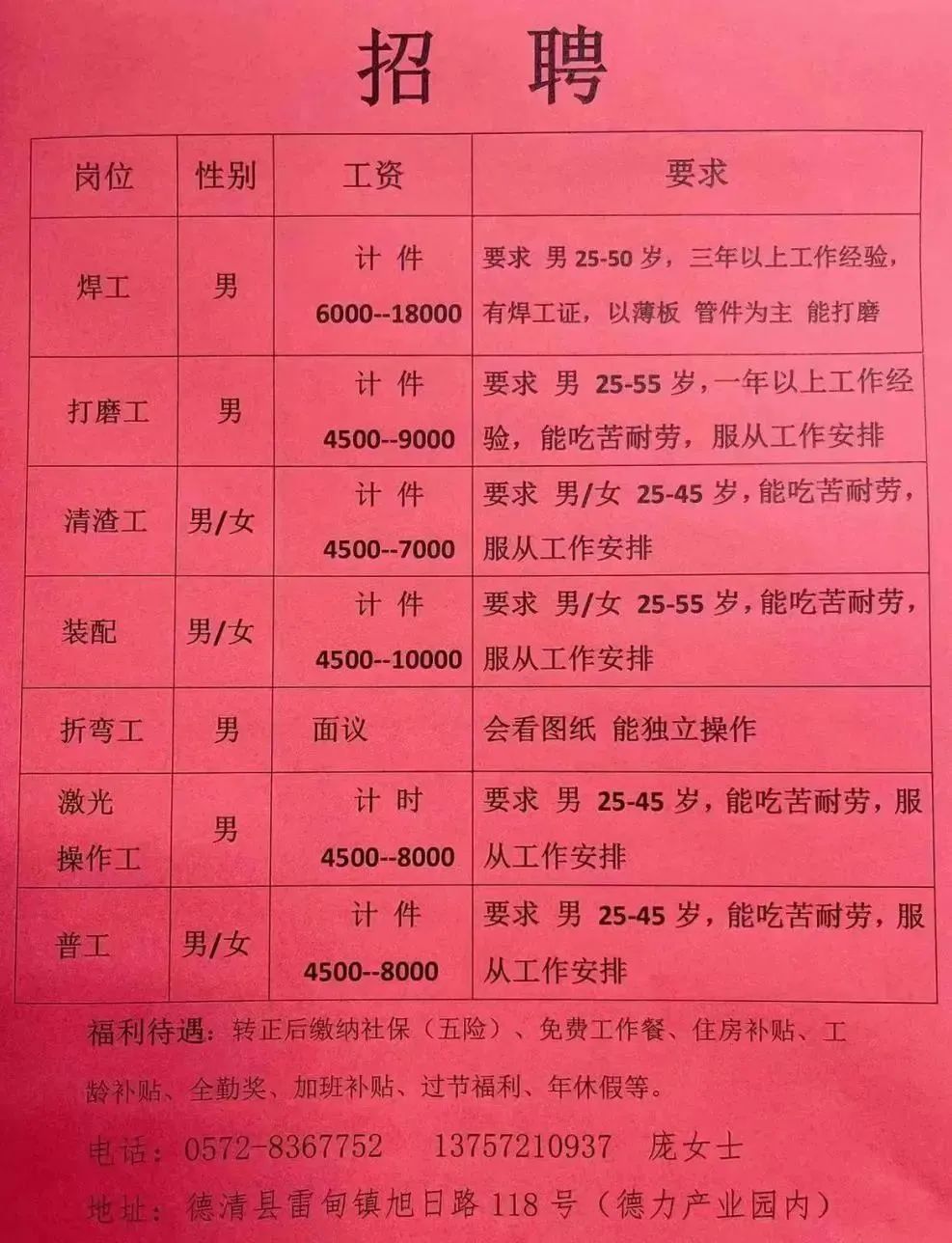 漕河招工现状最新招聘信息